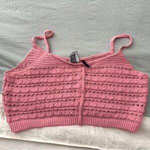 Reclaimed Vintage pink knit crop top. US size: Large
